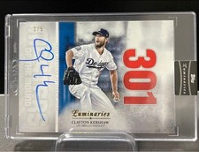 Topps Luminaries Clayton Kershaw 301 Auto 3/5 Dodgers Rare Limited On Card Auto
