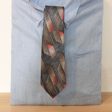 Textured Neck Tie Mens Blue Diagonal Geo Jacquard Silk Neckwear ORIGINAL CRAVAT