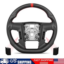 Full Leather Sport Steering Wheel Fit 2009-2014 Ford F150 Raptor No Heated Full Leather Sport Steering Wheel Fit 2009-2014 Ford F150 Raptor No Heated