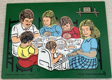 Vintage Judy/Instructo Wooden Puzzle 1980 Saying Grace 18pcs J068002