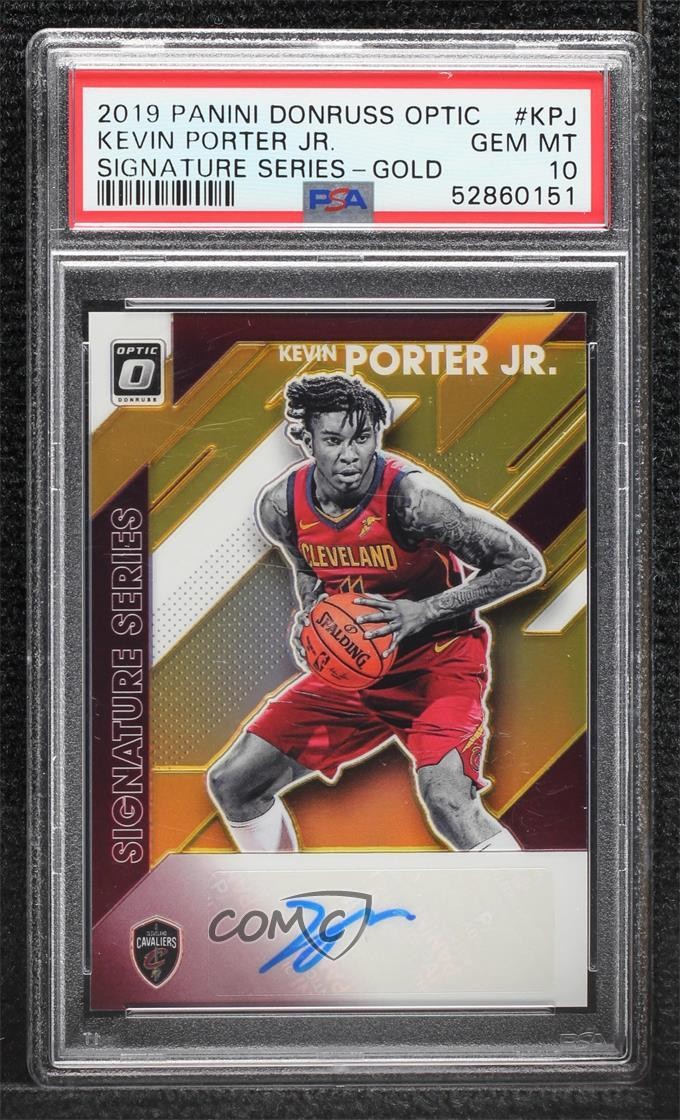 2019-20 Donruss Optic Gold Prizm 7/10 Kevin Porter Jr PSA 10 Rookie Auto RC 1j6