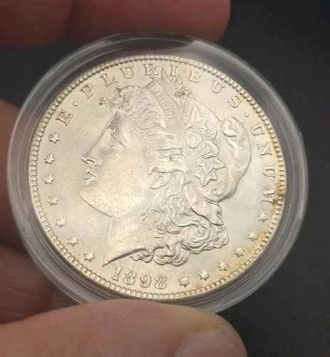 1898 P BU GEM MORGAN SILVER DOLLAR UNC MS - MIRRORING