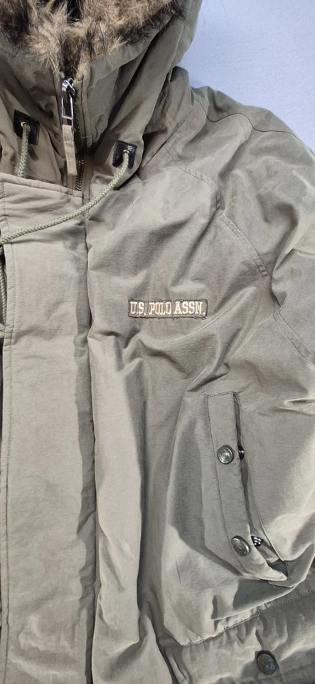 Abrigo chaqueta acolchada cálida de invierno para hombre U.S. Polo Assn 1890 con capucha talla: XL Foto 2 de 4