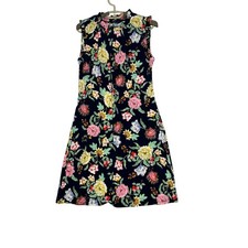 NWT Tommy Hilfiger Womens Floral Print Mock Neck Ruffle Sleeve Dress 6 Feminine
