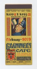 GRAMMER'S CAFE - CINCINNATI OH - 21 FEATURE MATCHCOVER SAMPLE
