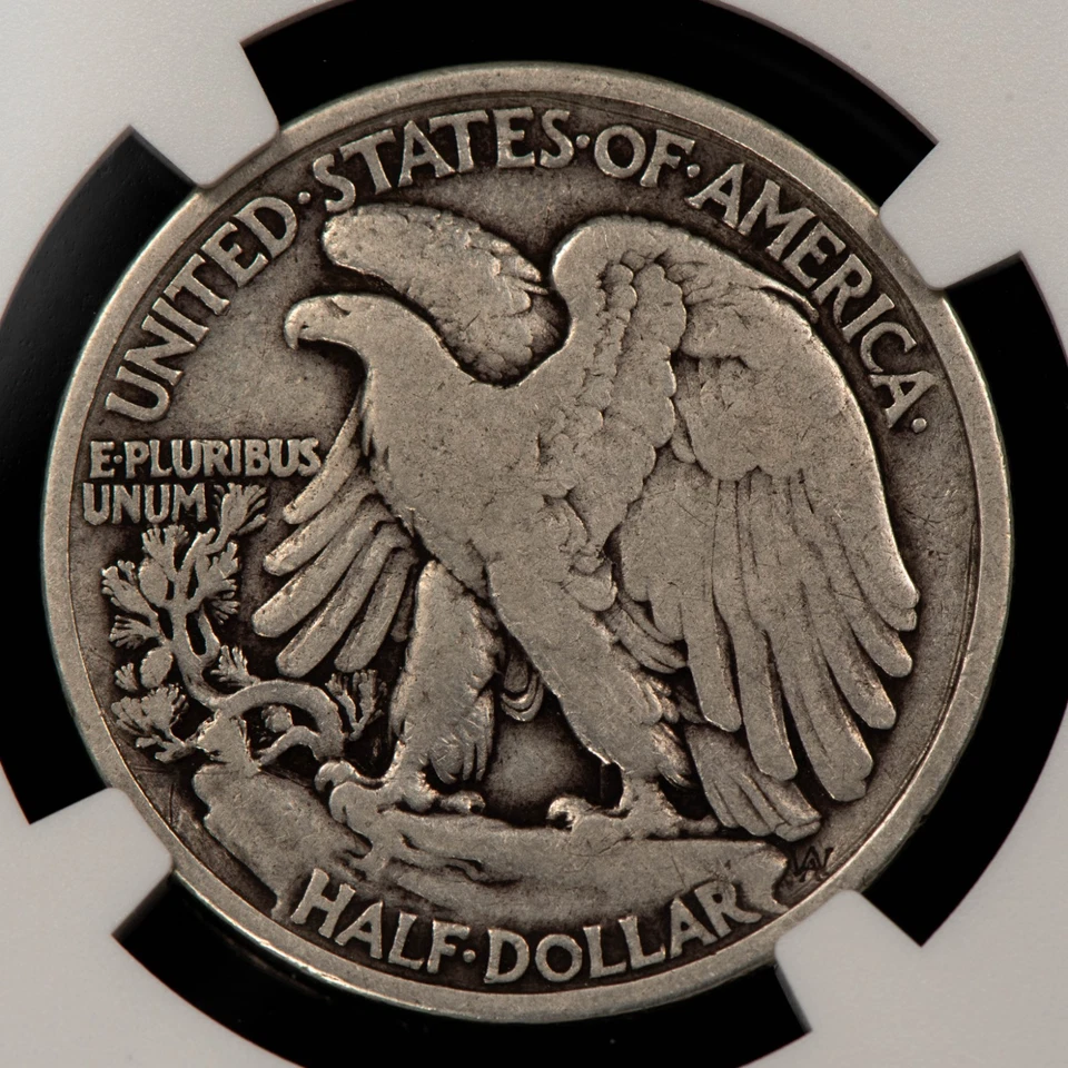 1921 50c Walking Liberty Silver Half Dollar - Key Date - NGC Fine 12 - SKU-B5275 - Image 4 of 4