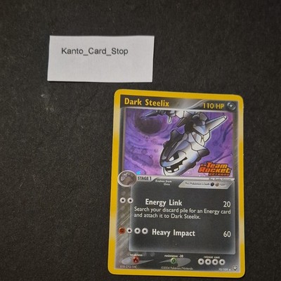 Pokémon Dunkles Steelix ex 10/109 Reverse Holo Rare Stamped LP/NM EX Team Rocket Re