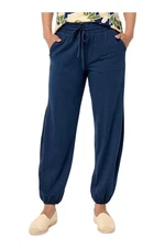 AnyBody Women's Cozy Knit Jersey Jogger w/ Pleated Side Seam Navy