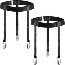 Thigh High Garter Belts for Women with Anti Slip Clips Adjustable Elastic Garter