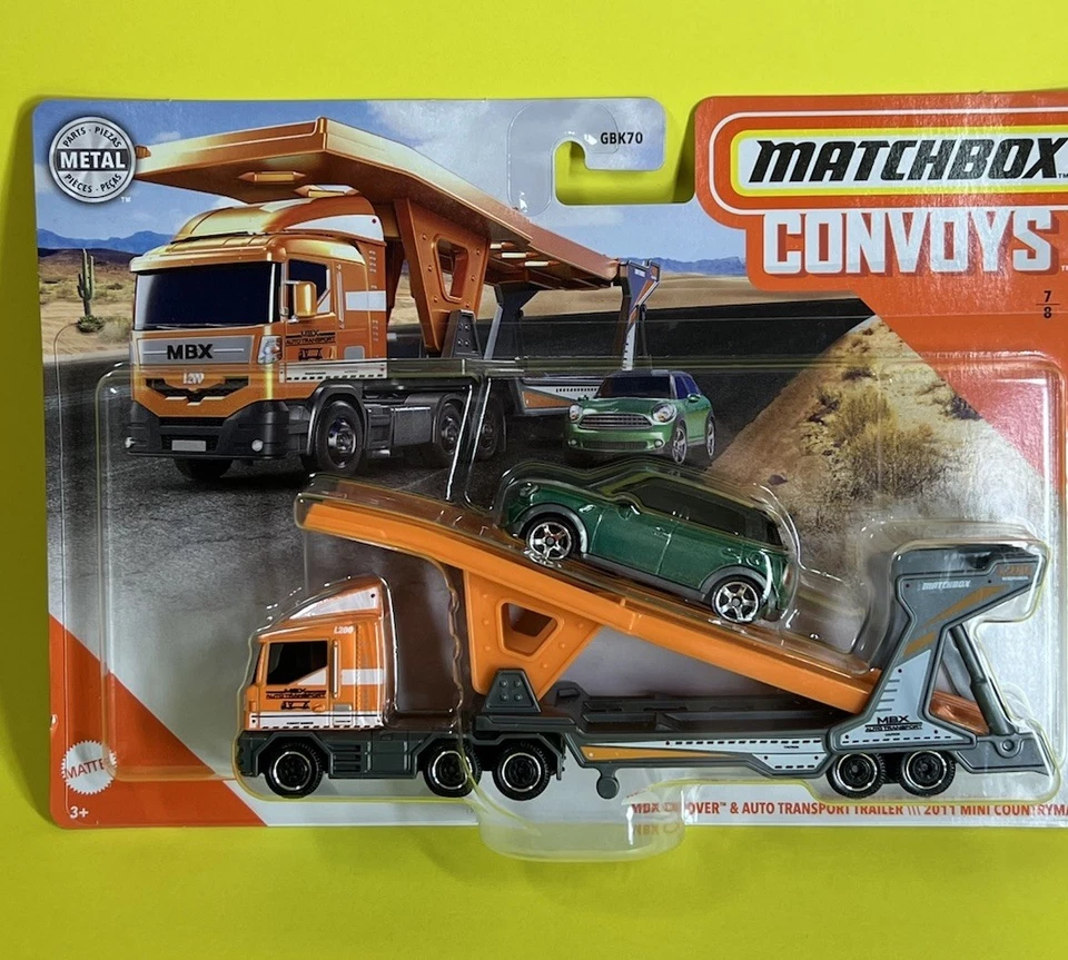 3 x Matchbox Convoys Tesla Mini Semi Car Carrier Trailer Load Lifter New - Image 2 of 4
