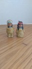 vtg. porcelain native american boy and girl s&p shakers — photo 1