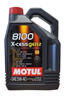 Motul 8100 X-cess gen2 5W-40 Huile Moteur 5 L MB 229.5 BMW LL01 - Photo 1/3