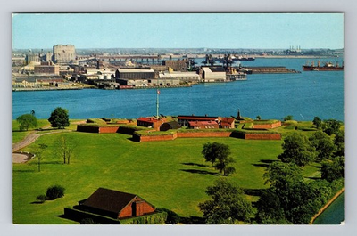 #ad #ad Baltimore MD Maryland Aerial Fort McHenry National Monument Vintage Postcard $0.99