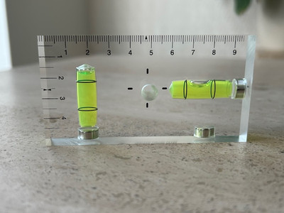 Mini Wasserwaage Hochpräzise Transparent Zwei Richtungen Wasserwaage Blasenwaage