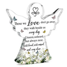 Sympathy Bereavement Gift Angel Red Cardinal Acrylic Memorial Gift Angel Style