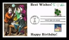 US COVER BEST WISHES SPECIAL OCCASIONS FDC COMBO PUGH HAND PAINTED