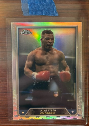 2024 Topps Chrome 1st Year RC Rookie Boxing Legend Mike Tyson Refractor! RARE S