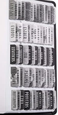 Diversebee Laminated Bible Tabs (Large Print, Easy to Apply), Bible Study Journa