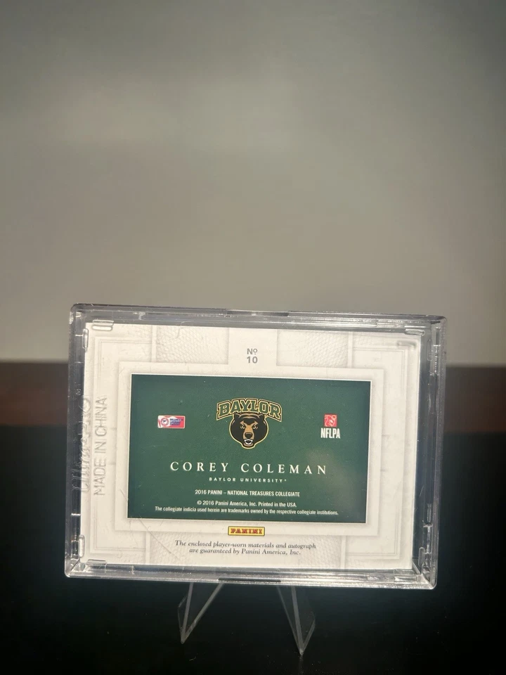 2016 Panini National Treasures Collegiate /30 Corey Coleman #10 Rookie Rpa RC - Image 3 of 3
