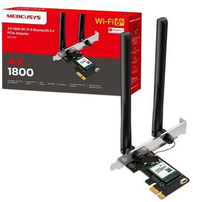 MERCUSYS MA70XE AX1800Mbps Dual-Band Wi-Fi 6 WiFi Card, Network PCIe WiFi Adapte