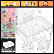 30Pcs Clear Bead Organizer  Storage Box, Craft Containers with Labels for Jewel