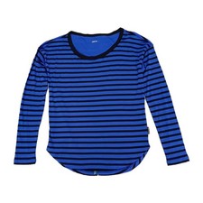 Marc Cain Sports Striped Top Black & Blue Size Small