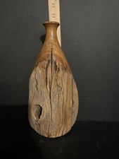 Handcrafted Wooden Vase Rustic Decor Mid Century Live Edge Wood Vase Beautiful