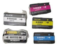 Lot of 6 Printer Cartridge Ink Compatible 950XL 951XL Black Magenta Yellow Cyan