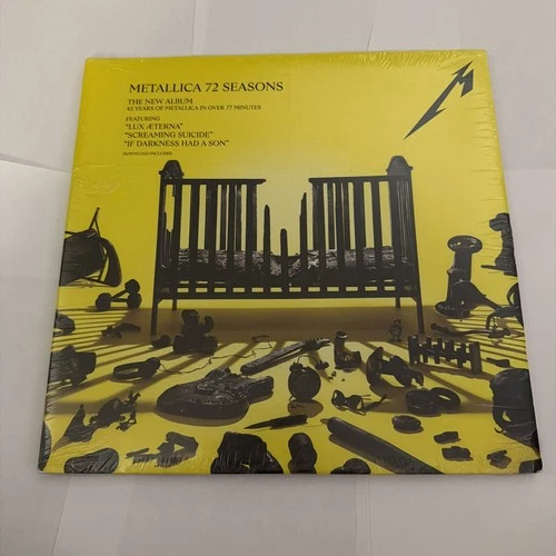 Metallica 72 Seasons Exclusive Yellow Black Swirl Vinyl Record, 2LP, Sealed