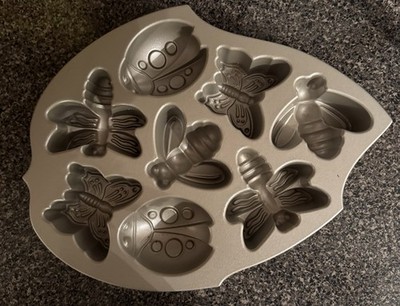 Nordic Ware Mini Cake Cupcake Muffin Pan 3D Backyard Bugs