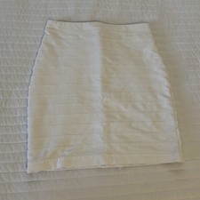 Express Bandage Pencil mini Skirt White Solid...