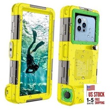 Waterproof Phone Case, Underwater Snorkeling Diving Case for iPhone Yellow