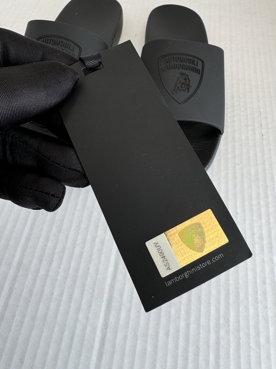 Automobili Lamborghini black slides men’s 11 flip flops Automobili Lamborghini Men main image 3
