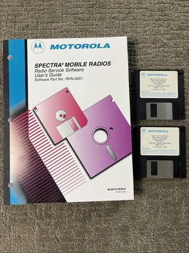 Motorola RSS Spectra Mobile Radios Service Software Manual & Disks 1999