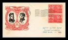 DR JIM STAMPS US COVER NAVY HEROES DECATUR MACDONOUGH FDC PAIR LINPRINT