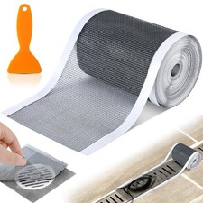 1 Pack 4 Inch x 33 ft Linear Shower Drain Hair Catcher Screen Disposable Adhe...