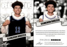 2025 Leaf PRIZED ROOKIE CAMERON BOOZER #06 DUKE BLUE DEVILS