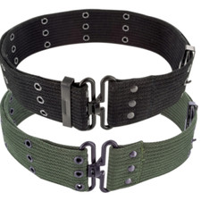 Highlander Cotton Pistol Belt Webbing Belt 2" Army Military Waist Belt Canvas