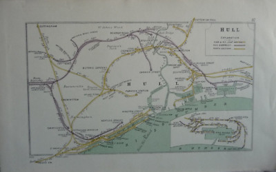 EB06 - 030 - Railway Clearing House Map - Hull - 1922