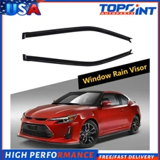 Dark Black Side Wind Deflectors Window Visors 2p For 11-16 Scion TC Coupe