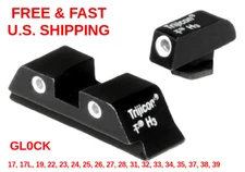 TRIJICON NIGHT SIGHT Set Most GLOCKS Sapphire Jewel Capped TRITIUM PHOSPHOR LAMP
