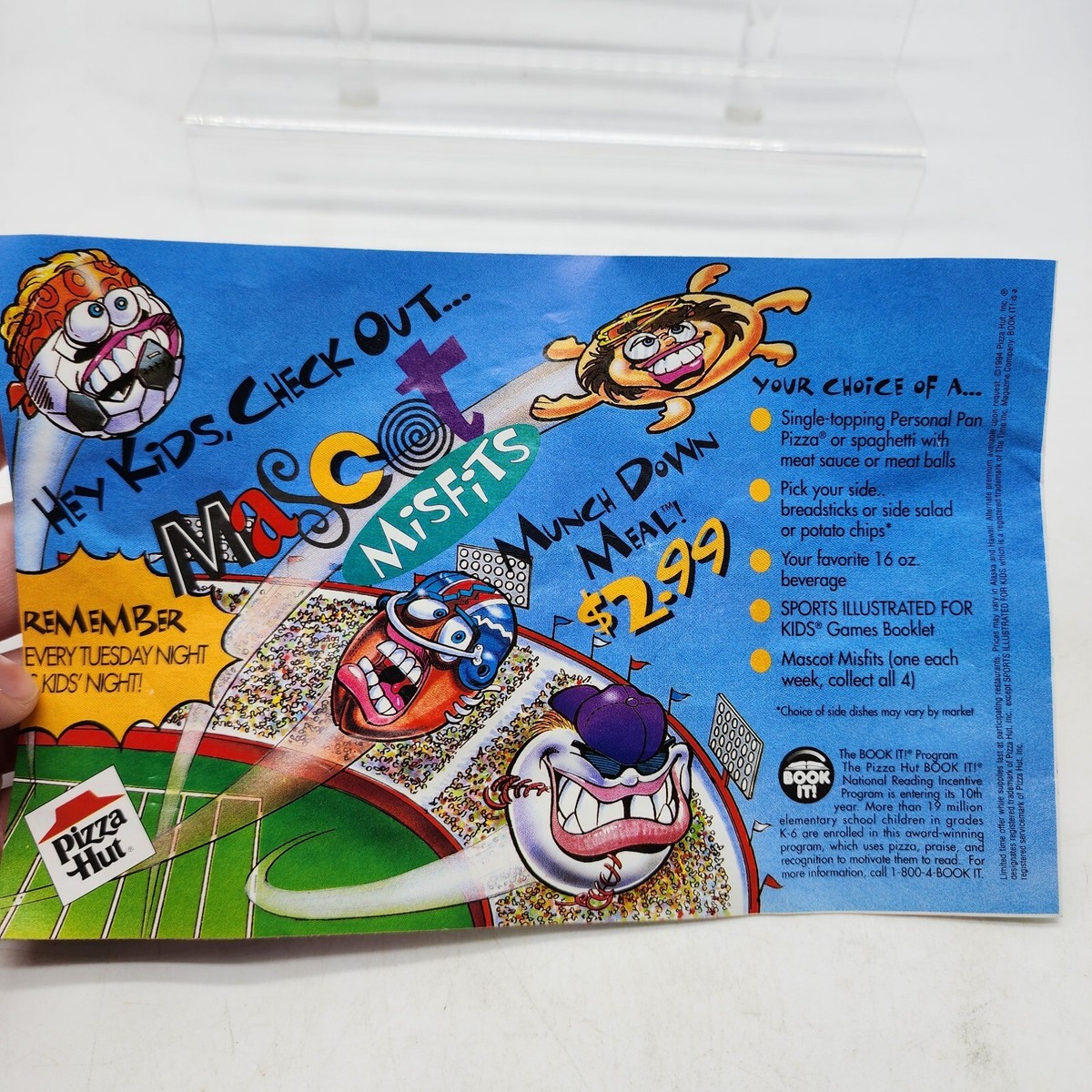 1995 Pizza Hut Mascot Misfits Toys Print Ad/Booklet Madballs