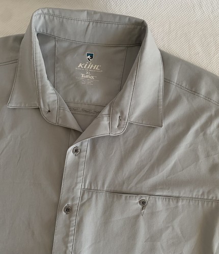 Kuhl Tufflex Shirt Men's XL Gray Stretch Performance Outdoor Hiking Button Up - Picture 2 of 11