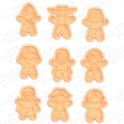 Gingerbread man di Star wars Formine tagliabiscotti di Natale cookie cutter set