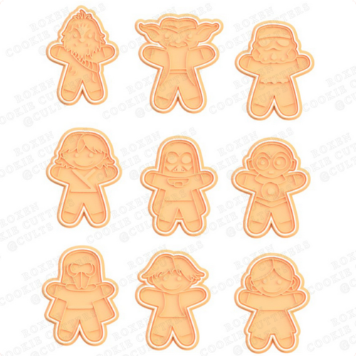 Star Wars Gingerbread Man Christmas Cookie Cutter Set - Picture 1 of 1