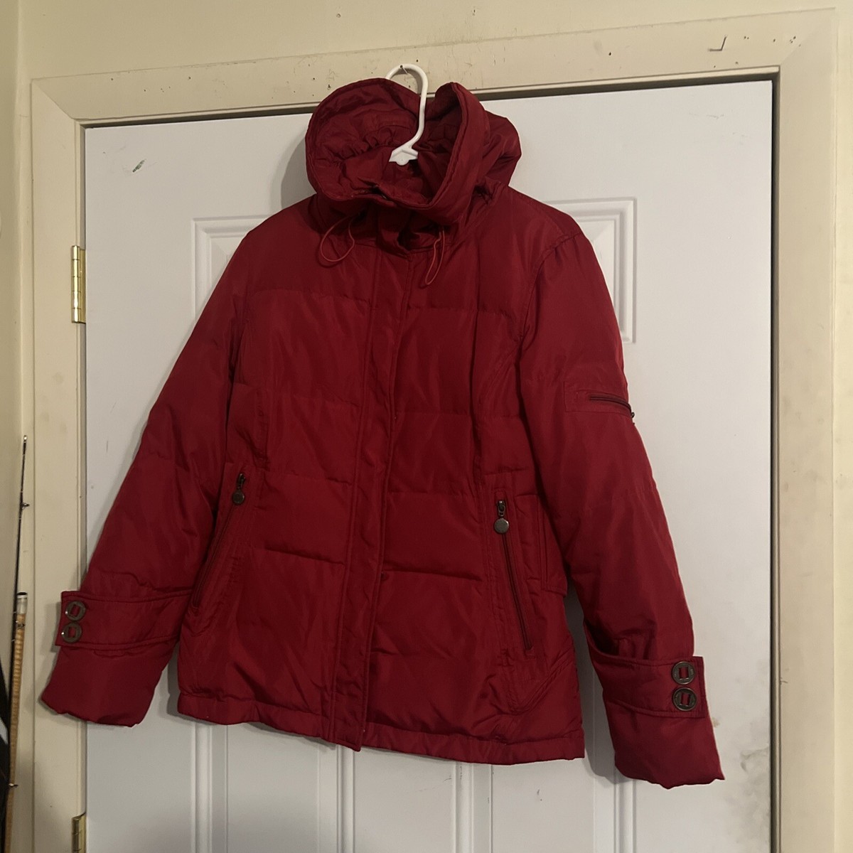 Calvin Klein Duck Down Ski Jacket Womens Small Merlot Red Calvin Klein Duck Down Ski Jacket Womens Small Merlot Red
