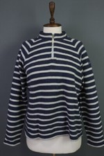 Saint James Multicolor Striped Wool 1/4 Zip Knit Sweater Size USA 12