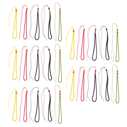 25 Pcs Bijoux Clés Cordes Suspendues Coton À Suspendre Décorative