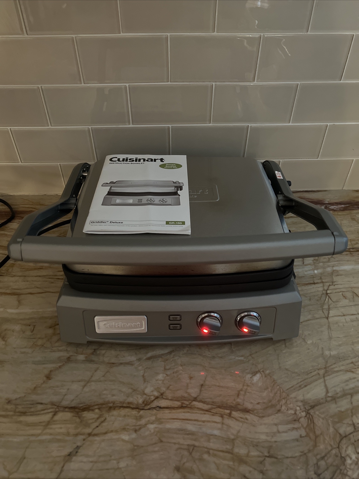 CUISINART 6in1 Electric Grill Griddler Deluxe Model GR150 w/ Manual