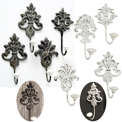 5x Doppel-Kleiderhaken Im Bauernhaus-Design – Vintage-Look, Wandmontage, Robustes Eisen, Rot – Perfekt Für Mäntel, Hüte, Taschen & Mehr